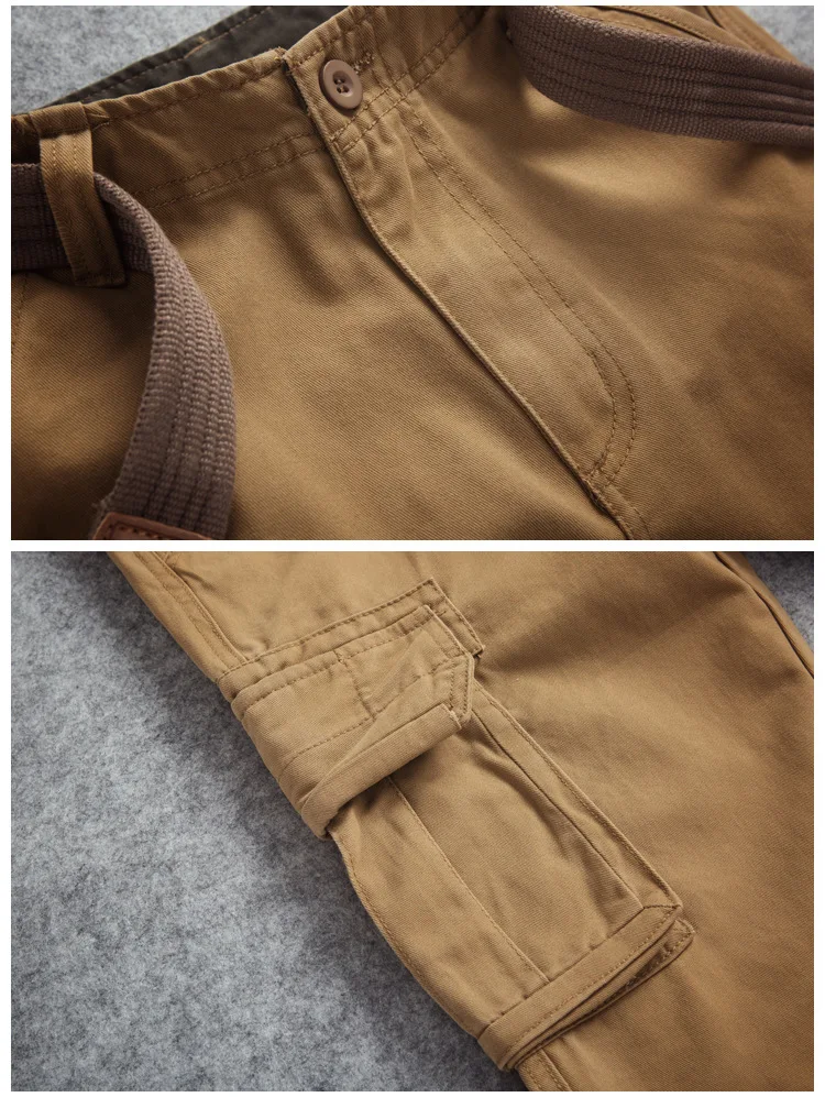 Pantalones largos y transpirables para hombre, peto holgado, con múltiples bolsillos, para exteriores, senderismo, Camping, escalada, talla grande - imagen 5