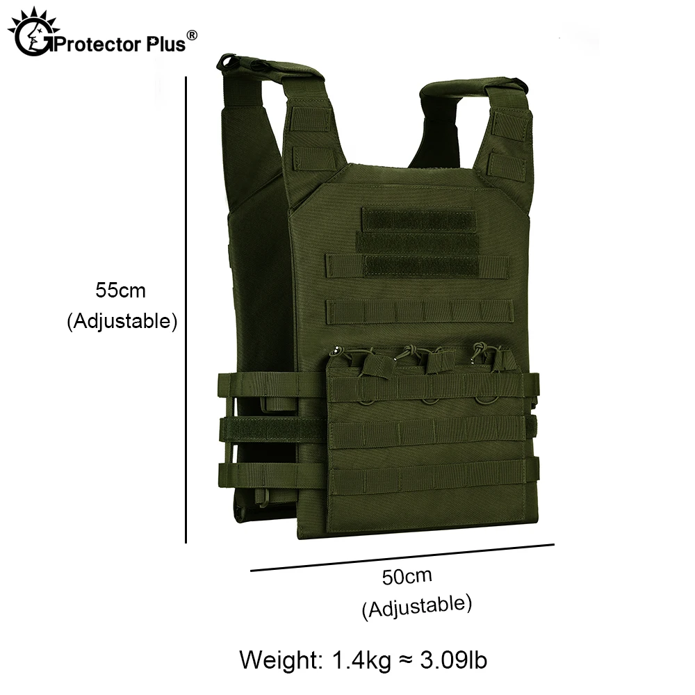 Chaleco táctico JPC Camo, bolsas militares MOLLE, armadura ajustable, chaleco anfibio para exteriores, pesca y caza CS - imagen 2