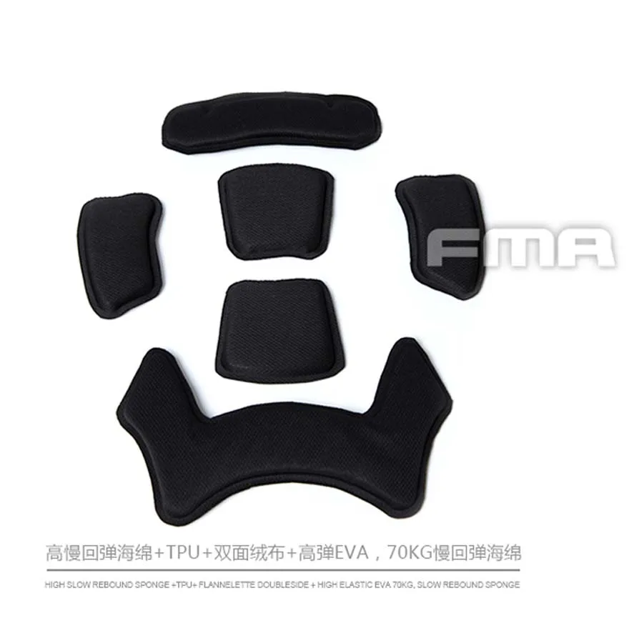 Almohadillas protectoras para casco táctico MT FMA de caza, almohadillas protectoras de espuma viscoelástica (versión actualizada) - imagen 4
