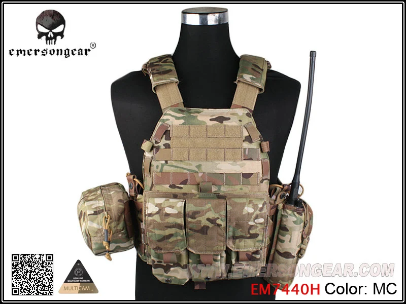 EMERSON GEAR LBT6094A Chaleco estilo con bolsas Airsoft Painball Equipo de combate EM7440H Multicam
