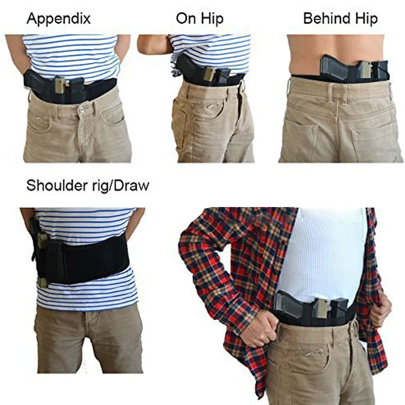 VULPO-funda táctica para pistola, banda elástica para el vientre, mano izquierda y derecha, ajustable - imagen 3