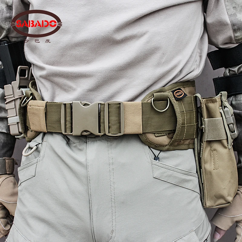 Cinturón táctico MOLLE de combate, faja con cierre, equipo CS para juego de guerra, accesorios universales de nailon Airsoft para caza - imagen 3