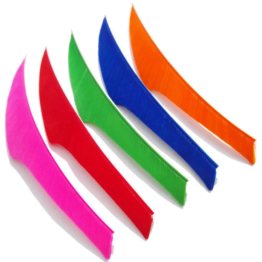 Pluma de flecha de tiro con arco de 40 piezas, pluma de pavo de Color sólido de 4 pulgadas, 8 colores para elegir, Rey - imagen 2