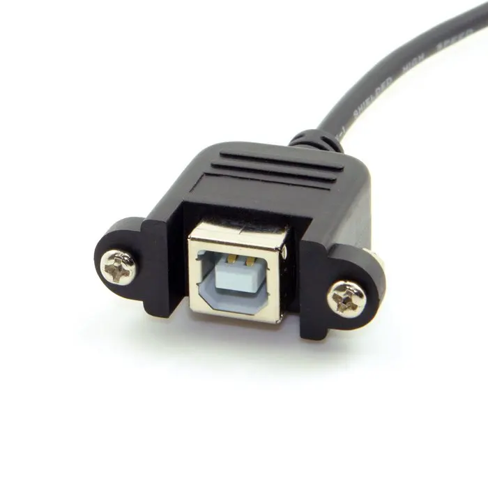 CY-Cable de extensión de disco duro con tornillos para montaje en Panel, escáner de impresora macho a hembra, USB 0,5, tipo B, 2,0 m - imagen 3