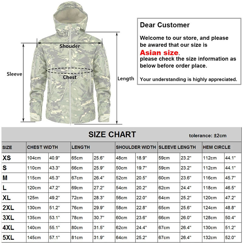 Chaqueta Táctica Softshell MEGE - Detalle de ajuste