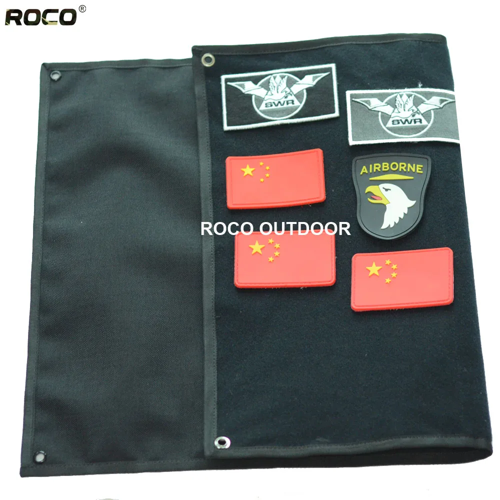 ROCOTACTICAL-tablero de soporte de parche militar, Panel de soporte de identificación del ejército, insignias de Pacth, estera plegable para parches negro/Marrón Coyote - imagen 2