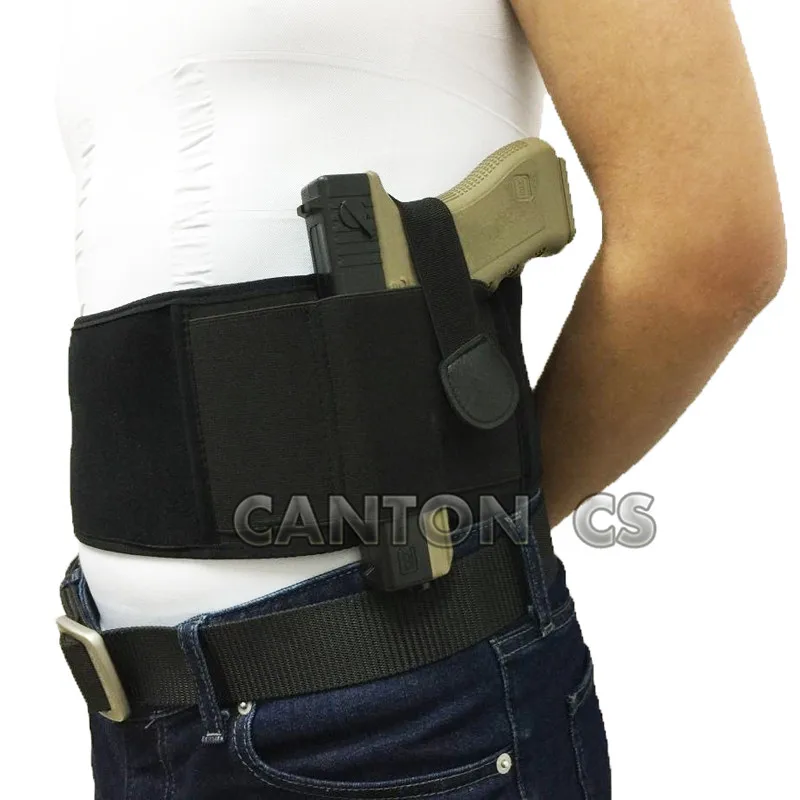 Funda de pistola con banda para el vientre para hombre y mujer, accesorio de transporte oculto, se adapta a todas las pistolas, mano derecha e izquierda - imagen 4