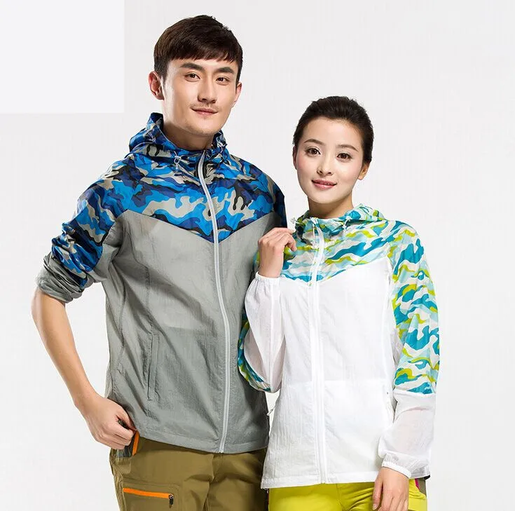 Chaqueta deportiva para hombre y mujer, cortavientos de camuflaje fino, plegable, impermeable, protección solar, abrigo Anti-UV, ultraligero de secado rápido para senderismo - imagen 4