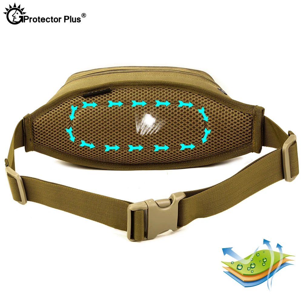 PROTECTOR PLUS táctico de nailon 900D para hombre, bolsa de cintura para teléfono de 5,7 pulgadas, cruzado pequeño de combate militar para exteriores, para correr y montar - imagen 3