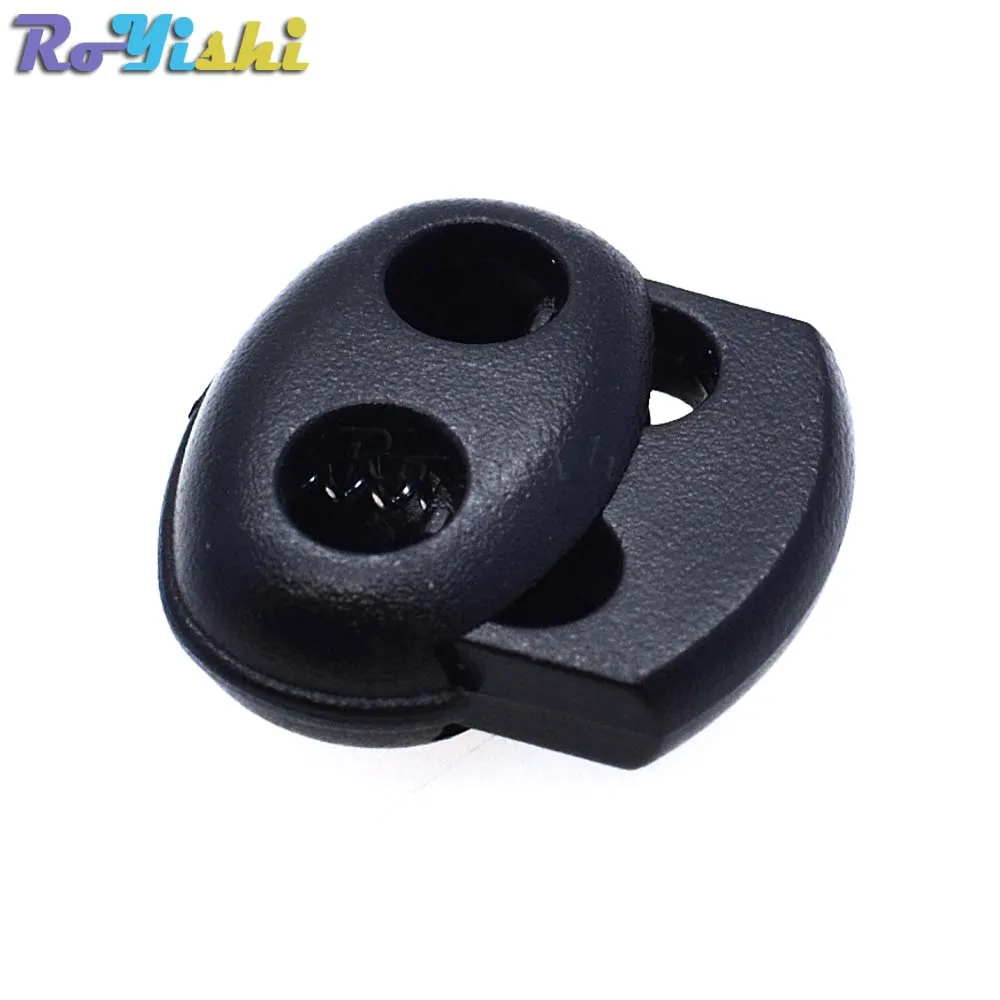 25 unids/paquete de tope de bloqueo de cable de plástico Clip de palanca negro 17,5mm * 19mm * 5,6mm - imagen 3