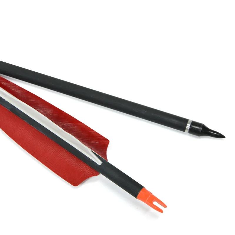 Arco recurvo de fibra de carbono para tiro con arco, accesorio intercambiable de 5 pulgadas, con plumas de pavo, 500 unidades - imagen 2