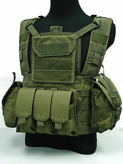 Chaleco táctico de Airsoft Molle para exteriores, bolsa de agua de combate RRV, hidratación, color negro, MC Olive Drab - imagen 3