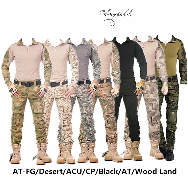 Ropa táctica para hombre, pantalones cargo, pantalones tácticos con rodilleras, entrenamiento de senderismo al aire libre, Joggers suaves, conjunto táctico - imagen 5