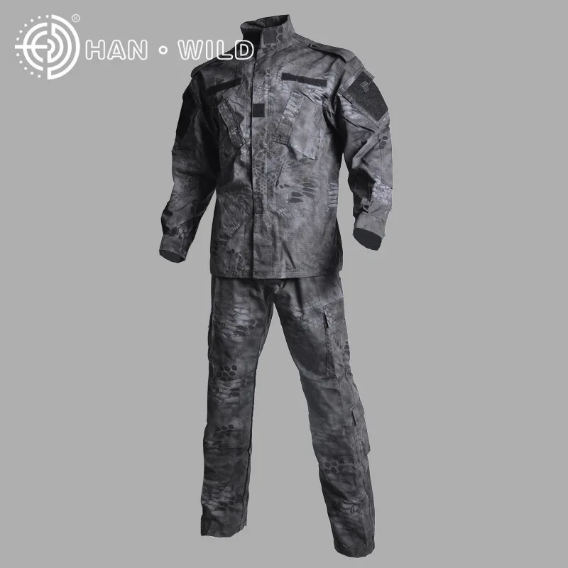 Chaqueta de camuflaje táctica + Pantalones, ropa de caza, traje Ghillie, uniforme militar, bosque, Airsoft, uniforme Digital de camuflaje para el desierto - imagen 2