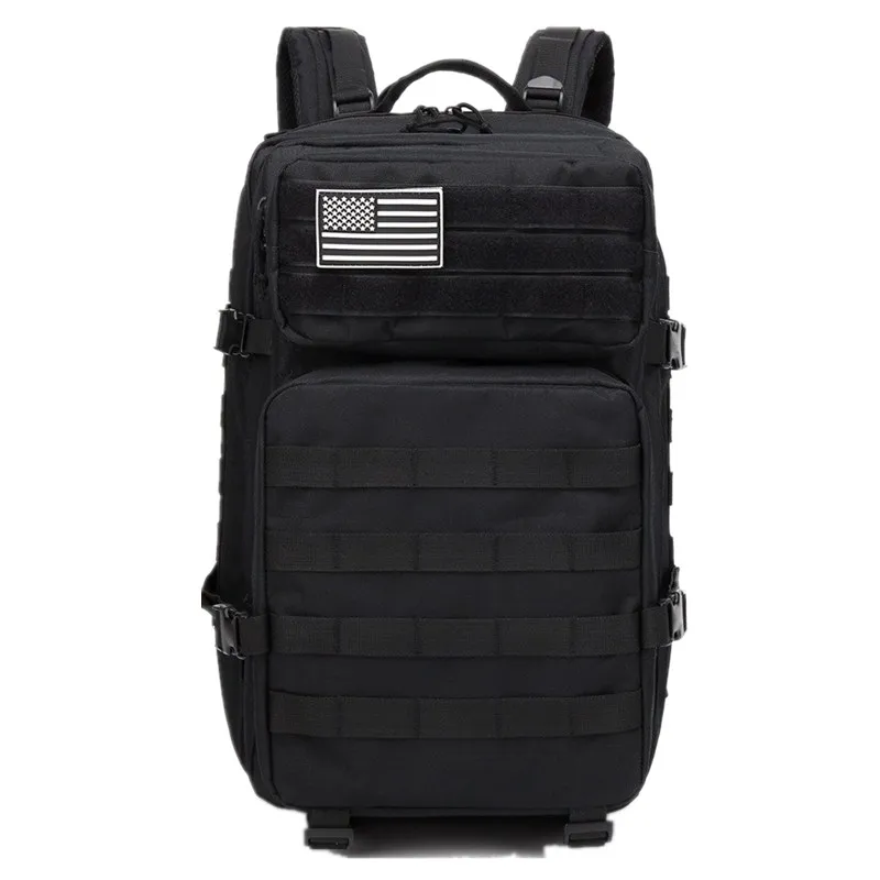 Mochila de asalto militar táctica de gran capacidad, paquete Molle del ejército impermeable 900D, senderismo y camping al aire libre, 45L - imagen 3