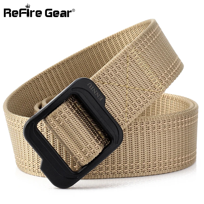 ReFire Gear-cinturón militar táctico de alta resistencia para hombre, cinturón de hebilla de plástico cuadrado duradero, cinturón informal ligero de nailon del ejército - imagen 5