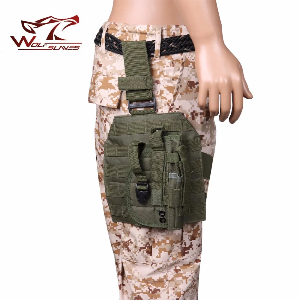 Funda táctica para pistola de muslo con bolsillo para cargador, funda para pistola Airsoft Molle apta para Golck 1911 M92, PB 075 - imagen 3