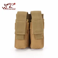 Bolsa táctica para pistola MOLLE, doble soporte Mag, bolsa militar de nailon 1000D, Airsoft, accesorios de caza al aire libre