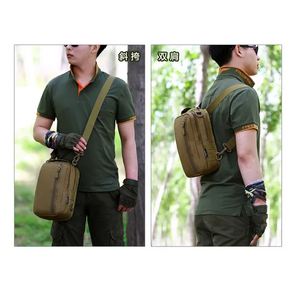 Mochila de camuflaje multifunción para exteriores, bolsas de pecho de nailon impermeables, bolso de hombro grande con eslinga - imagen 5