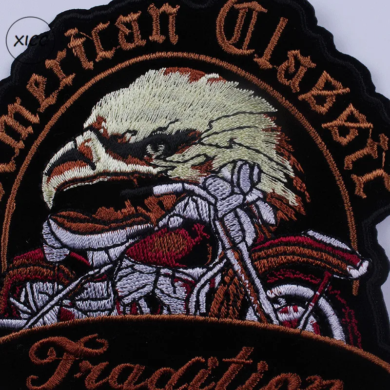 XICC-parches bordados de gran tamaño para planchar, pegatinas de Rock para motorista, insignia, apliques para ropa, 2019 - imagen 4