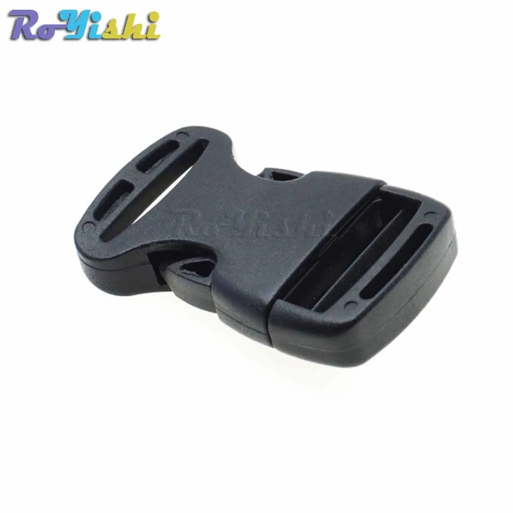 Hebillas de plástico para pulsera Paracord, 100 unids/paquete de 3/4 "(20mm), hebillas de Liberación lateral, accesorios para bolsas y estuches, color negro - imagen 3