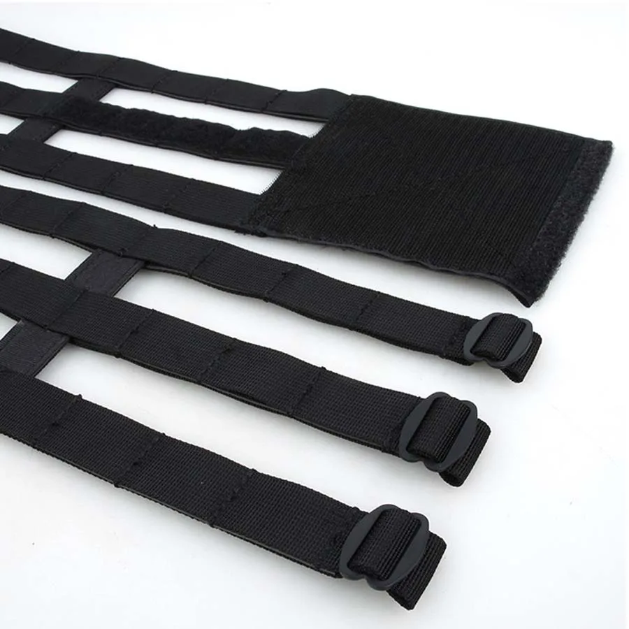 BK Chaleco táctico para colgar en el pecho AVS para exteriores, faja esquelética de 3 bandas, envoltura Triple lateral - imagen 3