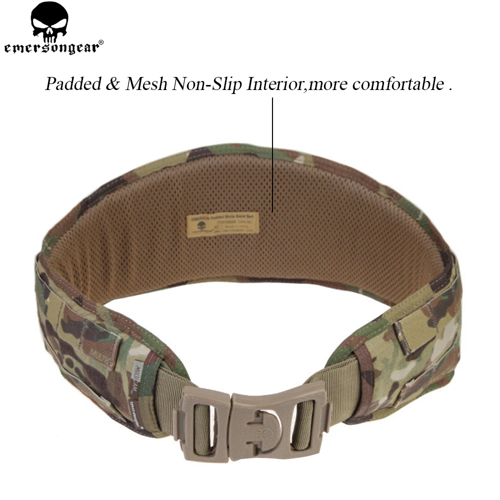 Emersongear-cinturón táctico Molle acolchado, cinturilla para tiro, caza, Airsoft, combate, fajas modulares Multicam, nailon 500D - imagen 5