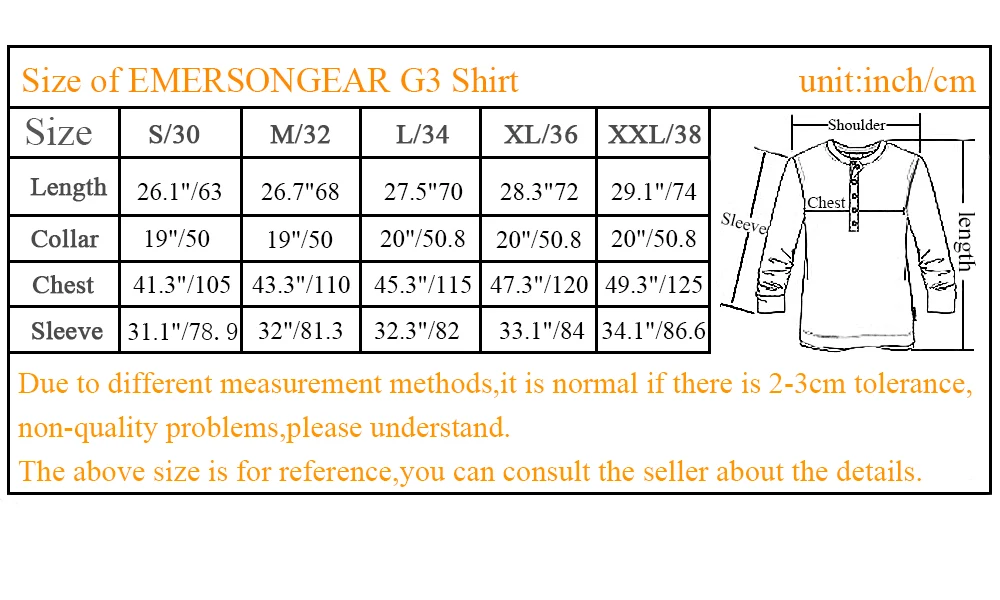 Camisa Combate EMERSONGEAR - Detalle de espalda