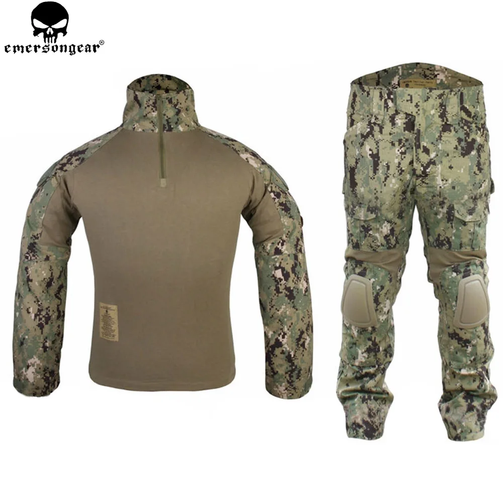 EMERSONGEAR-traje táctico Gen2, camisa de combate, pantalones con rodilleras, uniforme de Airsoft, Paitball, AOR2, EM6924