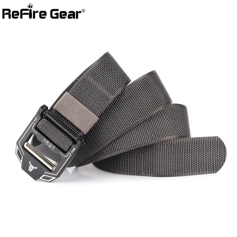 ReFire Gear-cinturón táctico de combate SWAT para hombres, hebilla de Metal, equipo militar, cinturón de combate de liberación rápida, cinturón de cintura de nailon resistente - imagen 5
