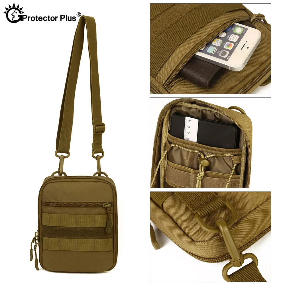 PROTECTOR PLUS Molle bolsa táctica 6 pulgadas bolsa para teléfono móvil caza deporte al aire libre senderismo viaje riñonera Nylon portátil - imagen 4