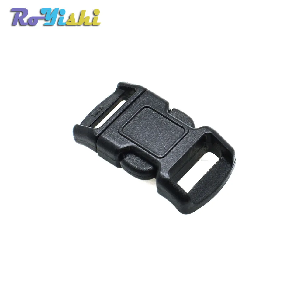 Mini hebillas de Liberación lateral contorneadas para pulsera Paracord/collares de gato, negro, 3/8 "(10mm) - imagen 4