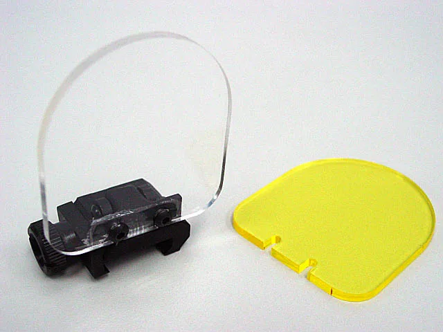 Mira telescópica de punto rojo, Visor transparente a prueba de balas, Protector de lente plegable para caza al aire libre, 20mm, montaje QD, Airsoft, nuevo - imagen 5