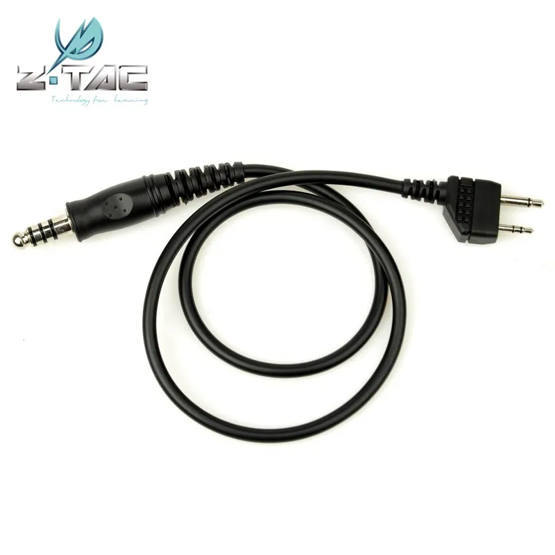 Z-tac PTT cable electrónico para auriculares tácticos, auriculares para Radios al aire libre, auriculares con cancelación de ruido, Z124 - imagen 3