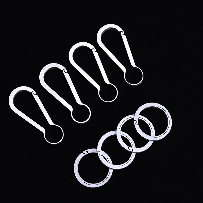 Mosquetón para llavero, gancho para llave, cierre rápido de resorte de titanio, súper ligero - imagen 3