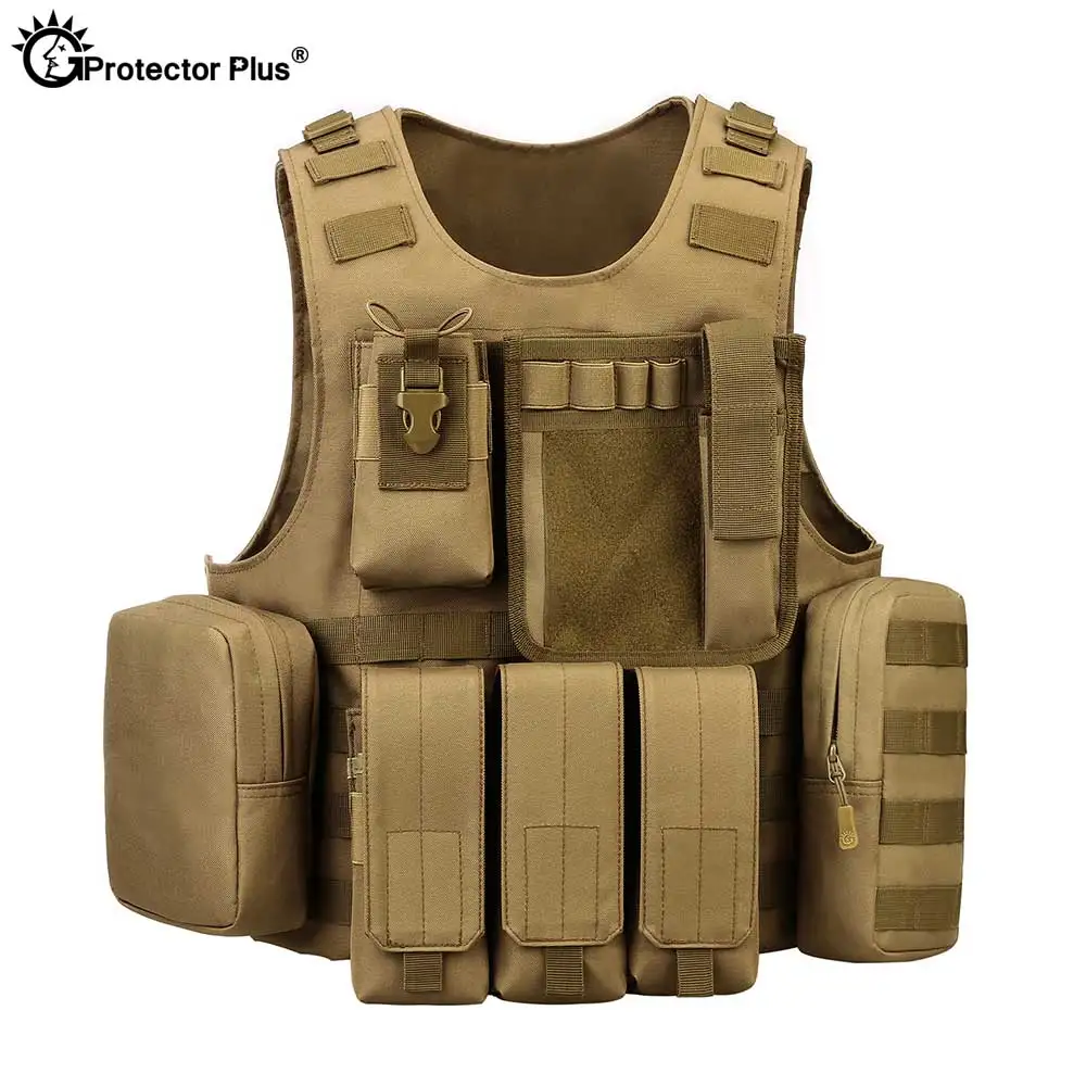 PROTECTOR PLUS chaleco táctico portador de placa profesional civil Molle chaleco anfibio Airsoft combate asalto deporte seguridad - imagen 2