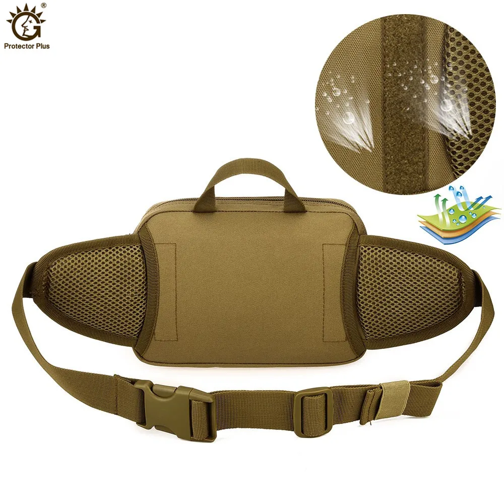 Riñonera táctica militar MOLLE para caza, bolso de nailon impermeable, bandolera de hombro, equipo de viaje de camuflaje, bolsa de cinturón táctico - imagen 4