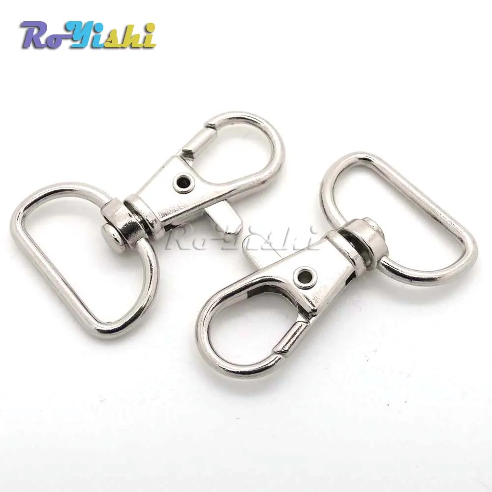 Ganchos a presión Matel giratorios para correas de mochila, cierres de langosta chapados en níquel de 20mm, 100 unids/paquete - imagen 3