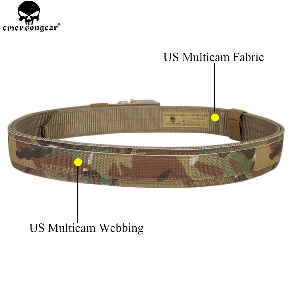 EMERSONGEAR-cinturón táctico para hombre, accesorio duro de 1,5 pulgadas para disparar, para caza de Airsoft civil, Camuflaje Multicam Emerson EM9250 - imagen 2