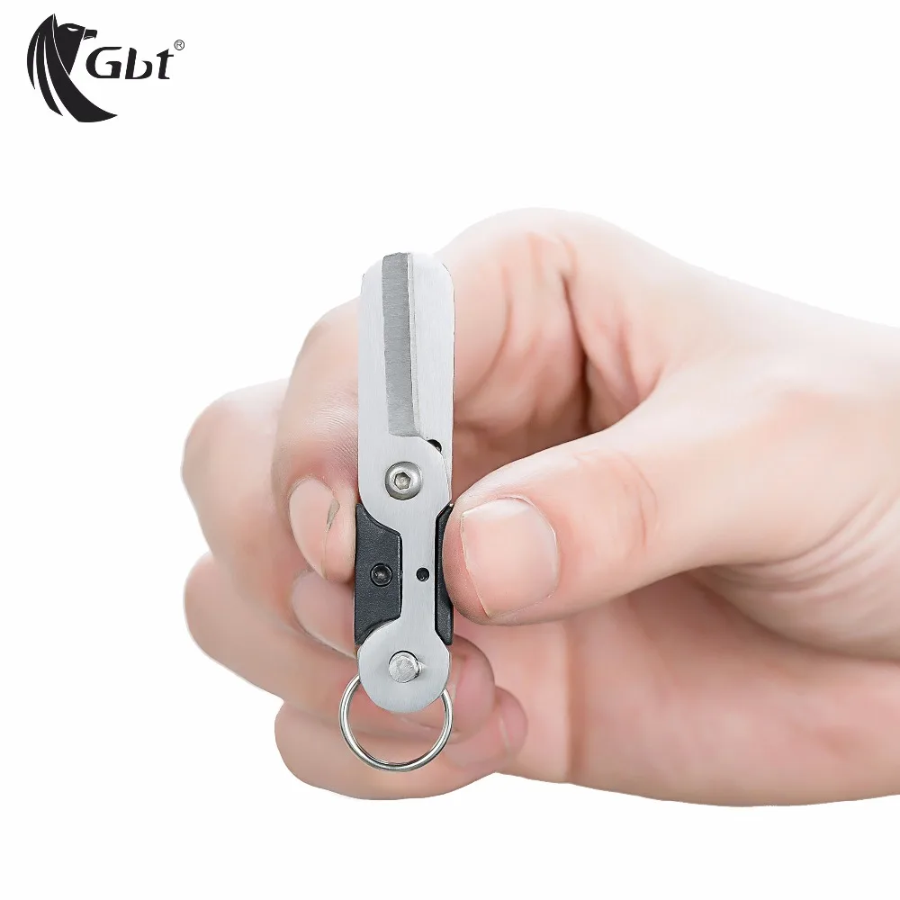 Mini tijeras de viaje multifunción, cabezal de corte de hilo plegable de acero inoxidable, portátil - imagen 4