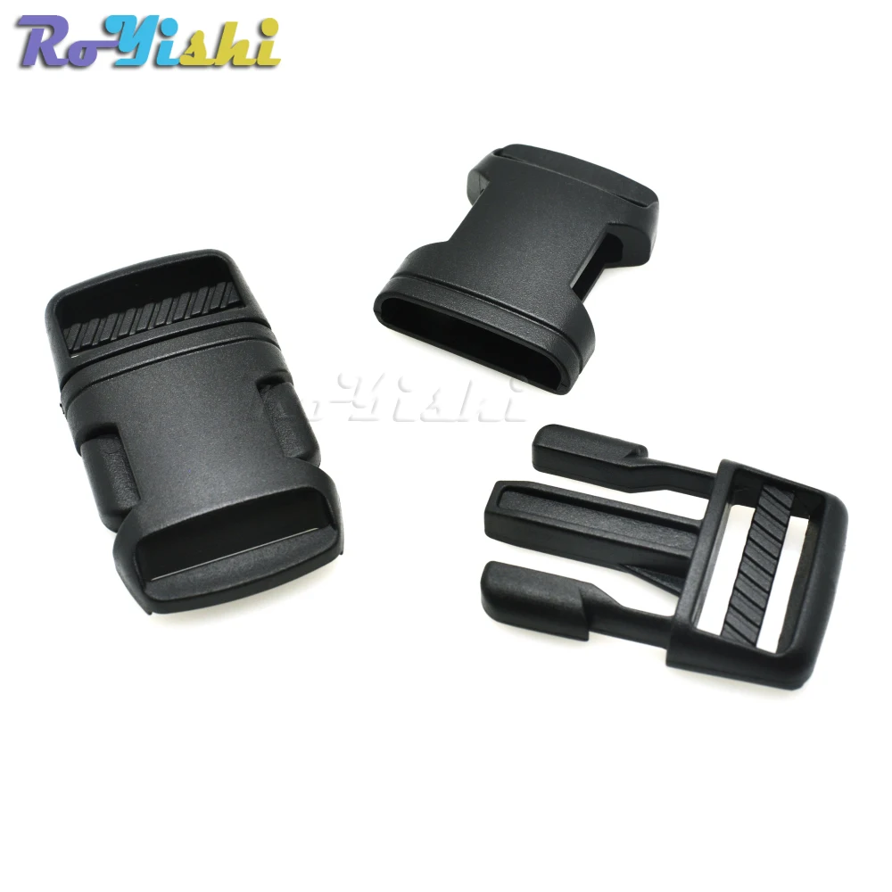 Correas de arco de plástico de 1-1/2 "(38mm) y hebilla plana para mochila, correas, cinturones, bolsas de Camping y senderismo - imagen 4