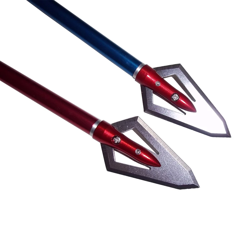 Hoja de tiro con arco, punta ancha de 110Gr, tornillo de flecha, punta de flecha, acero inoxidable, caza al aire libre, 12 unidades - imagen 3