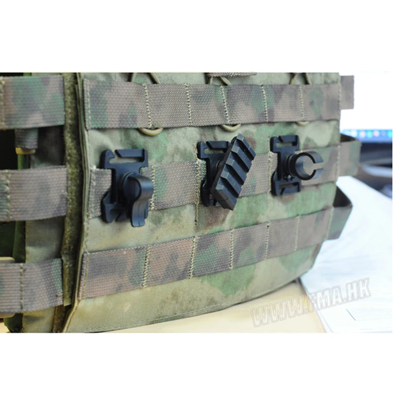 Adaptador de chaleco Molle de 3 tipos, caza táctica FMA, correas de 25mm, Clip de tubo de montaje en riel multiusos - imagen 2