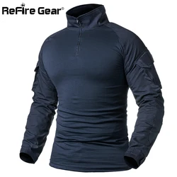 ReFire Gear Camiseta táctica de manga larga para hombre Airsoft