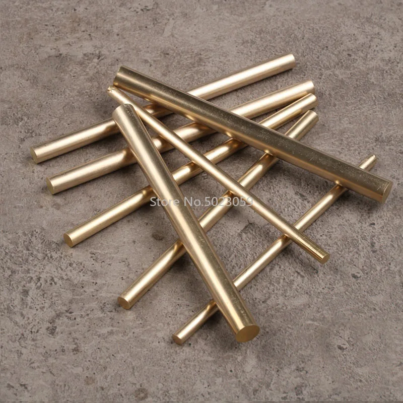 Varilla de barra de latón hecha a mano, Material de mango de cuchillo de 100mm, pieza de mango de cuchillo, accesorios de juguetes de bricolaje, 2-8mm, 2 unidades - imagen 2