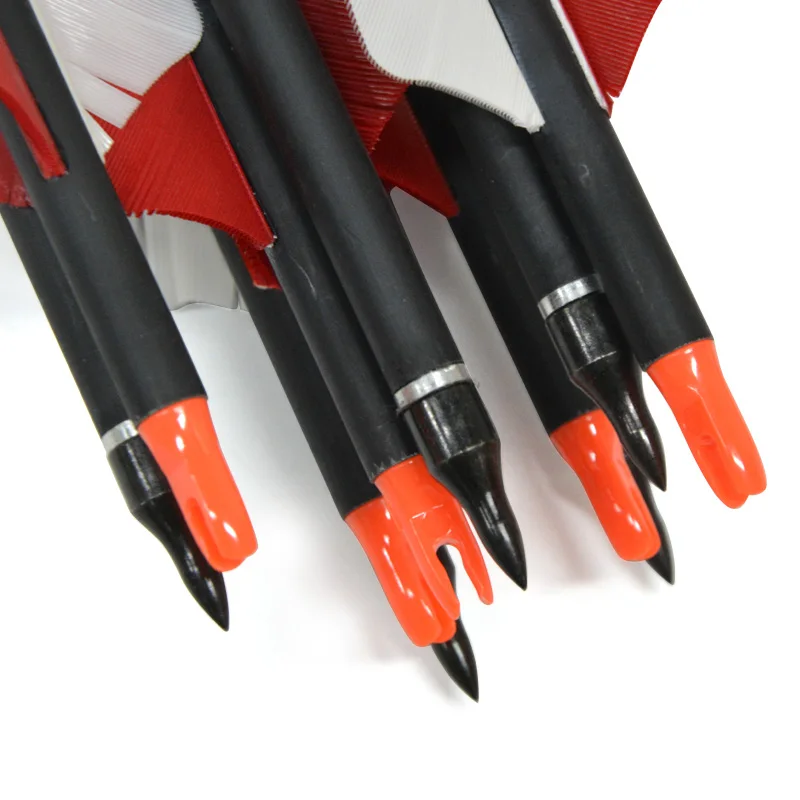 Arco recurvo de fibra de carbono para tiro con arco, accesorio intercambiable de 5 pulgadas, con plumas de pavo, 500 unidades - imagen 5