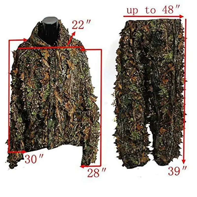 Traje táctico Ghillie 3D, traje de camuflaje de cazador, traje de camuflaje militar, traje de fotografía de vida silvestre para caza, capa del bosque - imagen 3