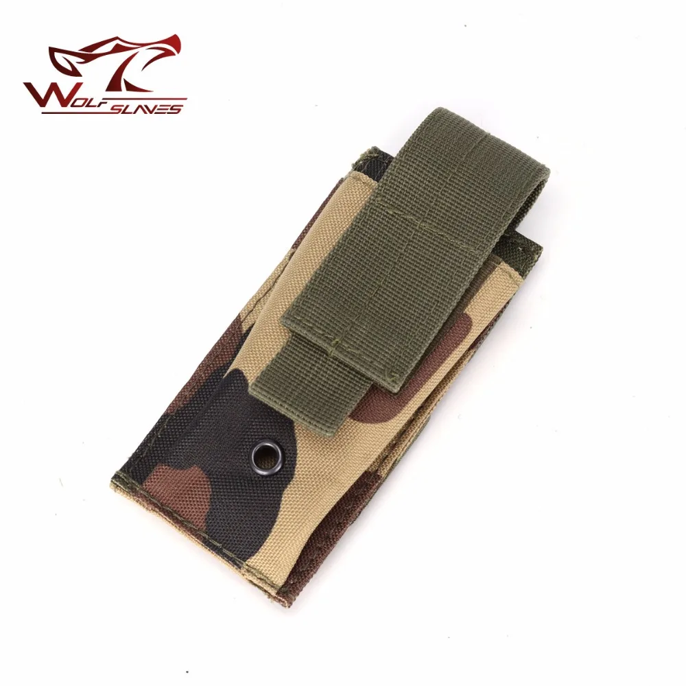Bolsa táctica para revista de una sola pistola, cuchillo, linterna Mag Airsoft, munición de caza, bolsa Molle multifunción, venta al por mayor - imagen 3