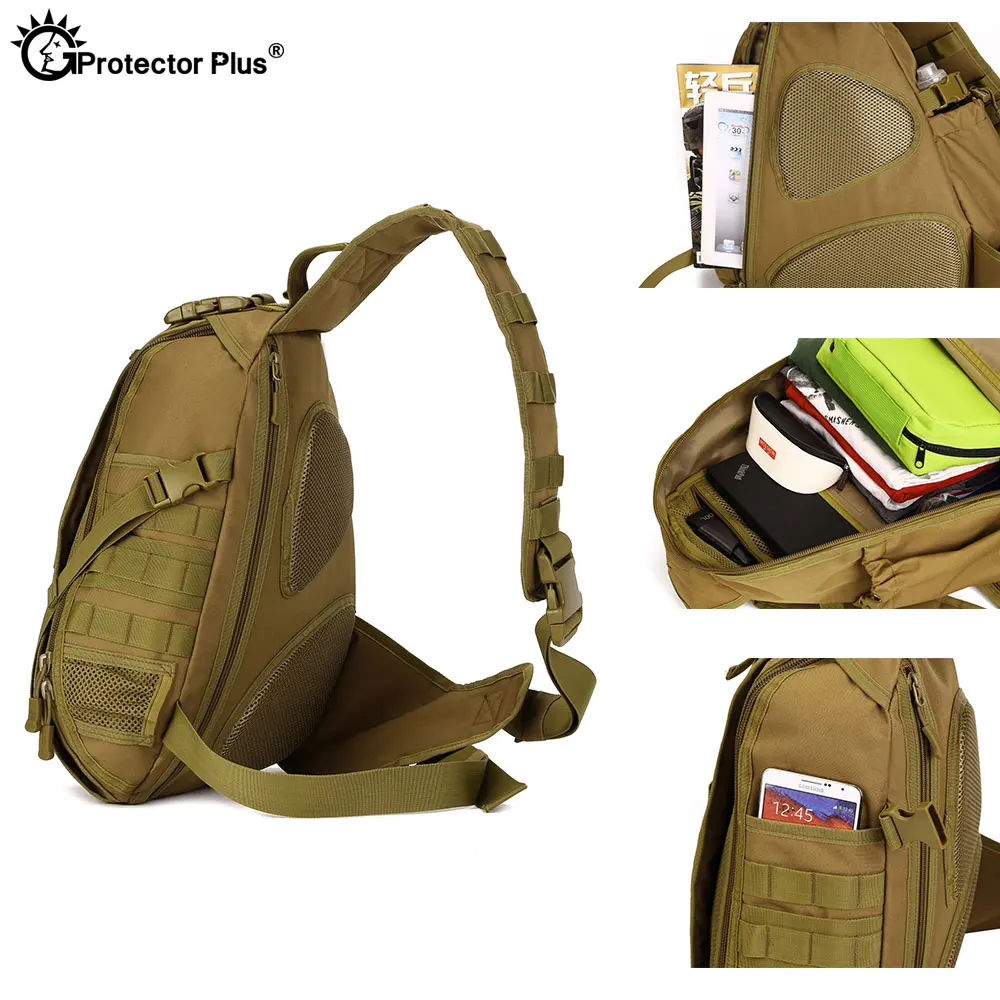 Mochila táctica Molle para ordenador portátil, morral impermeable para acampar, senderismo, viaje, ciclismo, 14 pulgadas - imagen 4