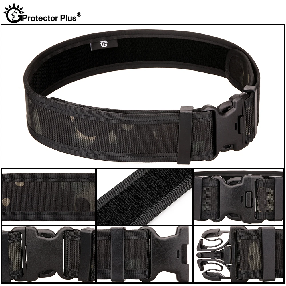 PROTECTOR PLUS táctico caza Camping al aire libre duradero CS extendido rápido colgante duro exterior multifunción doble hebilla cinturón - imagen 4